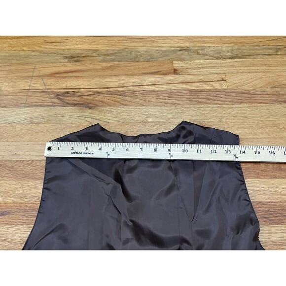 Haband Women's M Brown Vest Leather Biker Western Cowgirl Comfort Hippie Vintage - Picture 6 of 9